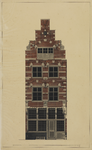 216338 Opstand van de voorgevel van het huis Voorstraat 14 (De Koning van Portugal) te Utrecht.